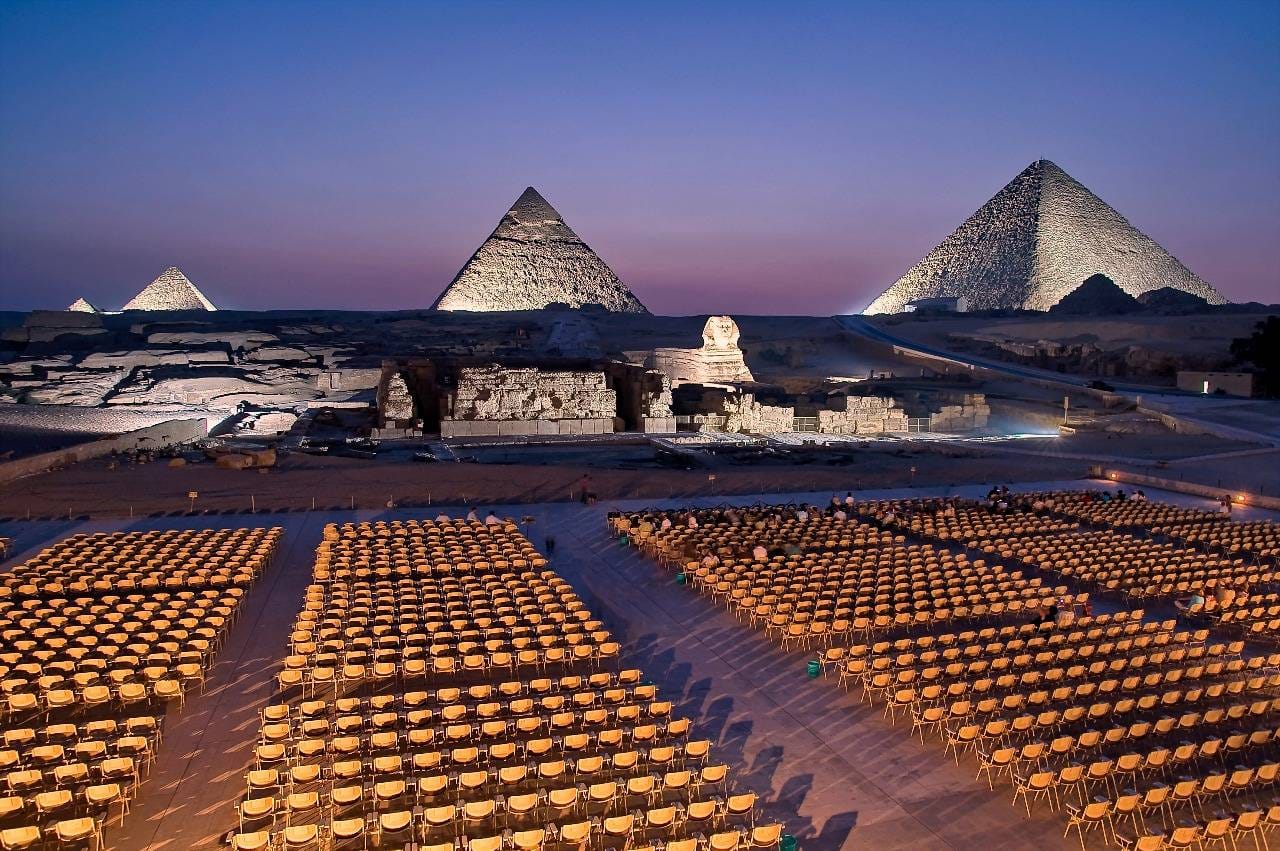 sound and light show at giza pyramids