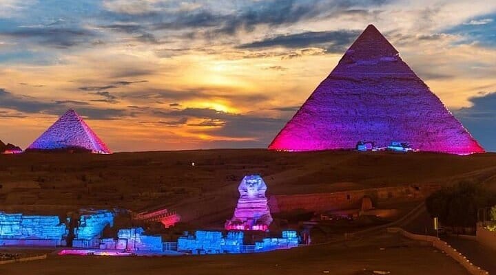 sound and light show at giza pyramids