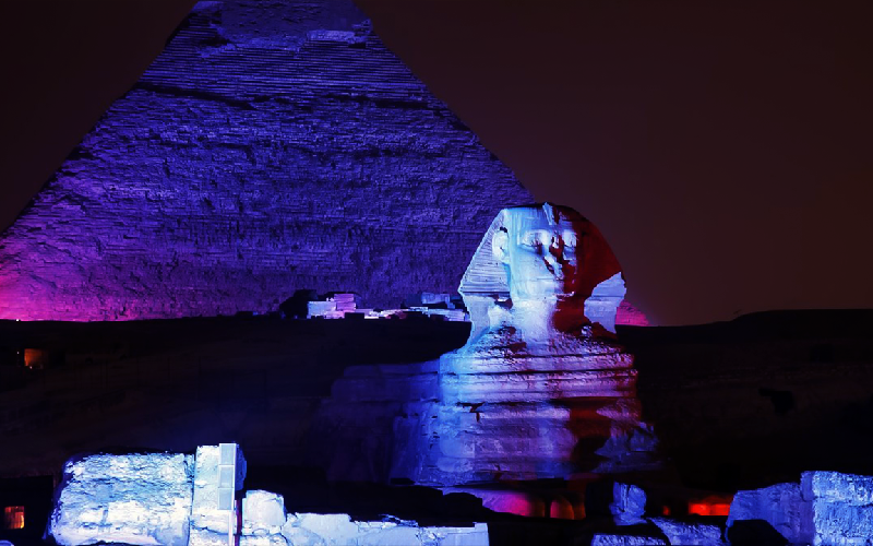 sound and light show at giza pyramids